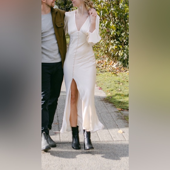 Shona Joy Midi Frill Cuff Dress, US size 4 - Picture 6 of 8